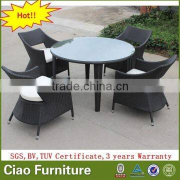 UV resistant outdoor furniture garden poly rattan table and chairs