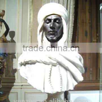 Custom African style hand carved sculpture marble bust for sale