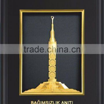 Gold foil buildings photos frame for promotion gift