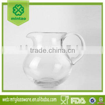 cheap hand blown glass pitcher milk bag pitcher