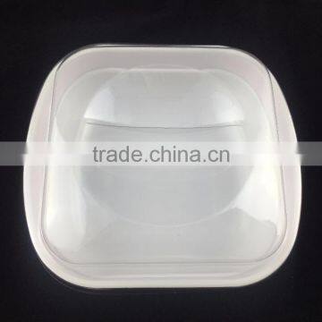 PET Lid for Salad Bowl, Easy Handle Plastic Lid, New Design Clear Lid for Ceramic Tableware photo-3