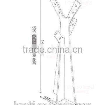 Hot Sale Wooden DIY Coat Rack Stand Kids Room Clothes Hanging Tree Shaped Coat Rack photo-4