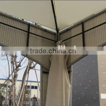 Poly Rattan Gazebo With Curtain photo-5