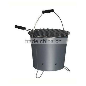 Charcoal BBQ Grill Powder coated Outdoor Portable BBQ Bukcet Set_Garden Camping Tools