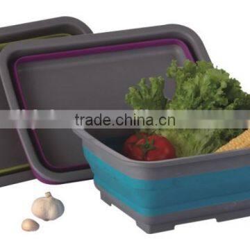 QualityTOP 1 Rectangle kitchenware plastic foldable collapsible Draining Basket