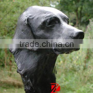 Famous bronze dog head statue