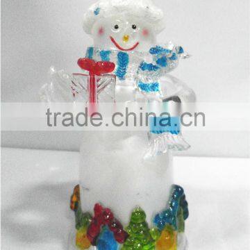Flashing LED Color Changing Small Acrylic Snowman photo-2