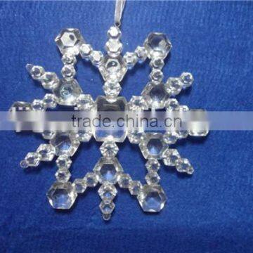 clear acrylic Christmas snowflake hanging decorations supplier