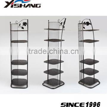 6 Tiers Corner Vertical Shoe Rack for Family photo-2