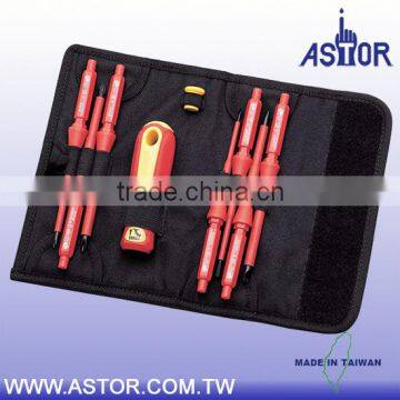 9 pcs 1000V Professional Interchangable Electrical Screwdriver Set