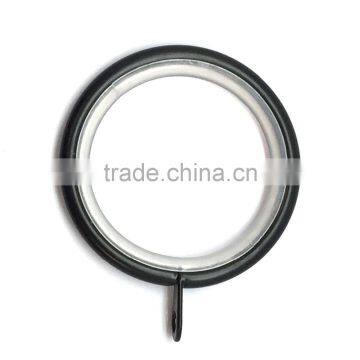 Silent Black Coated Curtain Metal Rod Ring Fixed Eyelet Inside Diameter 35mm - 4 Colors photo-2