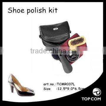 PU Leather Case Promotional Shoe Polish Set Travel Shoe Care Kit photo-2