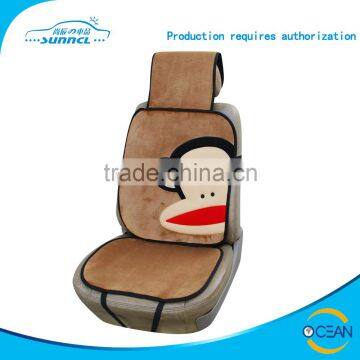 Customized Warm and Soft Micro Fibre Material Fur Car Seat Cushion With Cartoon Embroidery photo-4