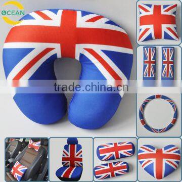 UK Flag U Shape Neck Pillow with High Quality PP Cotton