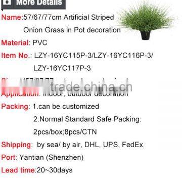 Artificial Potted Grass Synthetic Onion Grass in Pot Weed Grass Pots Plant photo-6