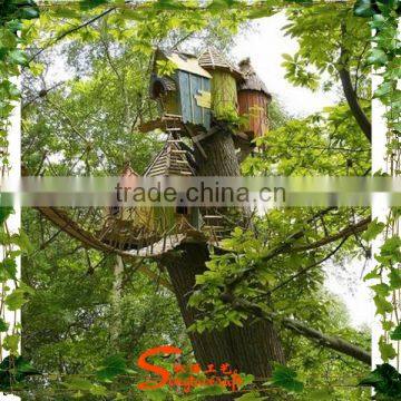 China manufacturer make imitated decorative artificial tree house for outside lake