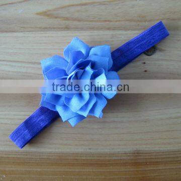 Korean Girl Flower Headbands With Satin Ribbons photo-4
