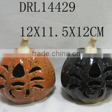 Hollow Pumpkin Ceramic Lantern Festival Holloween Decorations photo-3