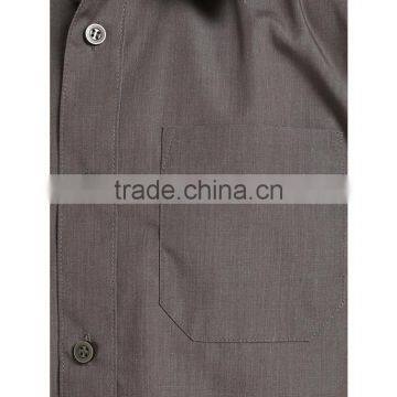 Boys' Short Sleeve Non-Iron School Shirt Grey School Uniform Shirts Blouse High Quality