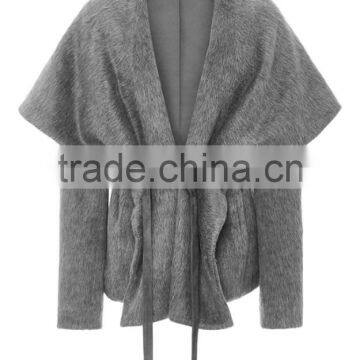 women's brand quality classic grey cloak jacket