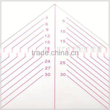 Kearing Grading Triangle Rulers Transparent Acrylic Scale Triangular Rulers With Protractor # T045 photo-3