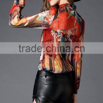 Autumn New Style Popular Women 100% Real Silk Shirt photo-4