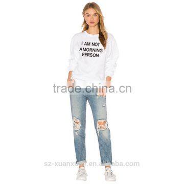 Hot Wholesale Women Custom Letters Printed Pullover Sweater photo-2