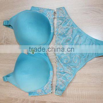 GZY Ladies sexy bra panty set stock lots for wholesale price