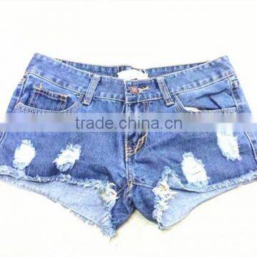 ladies ripped fringe denim jeans shorts cheap price