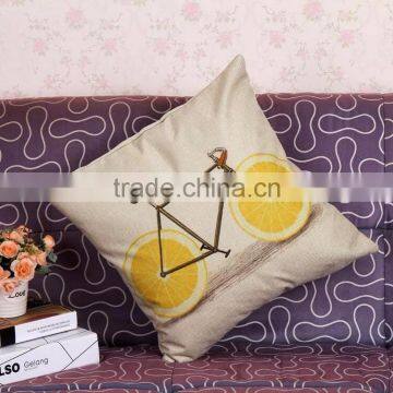 Soft Fruit Bicycle Pillow Funny Cute Pillow Case Lemon Pillow Case photo-1