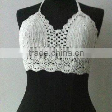 wholesale trendy western ladies hand crochet bikini swimwear