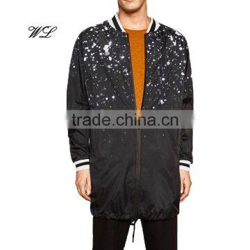 Men's custom winter plain mid-thigh length wind coats