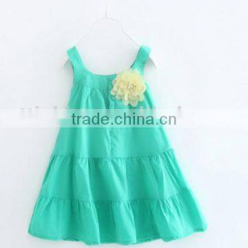 Peter Pan Heart Banner Kids Frock Designs Solid Pink Dress One Chest Pocket Sleeveless Dress photo-5