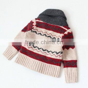 Korean Style Reindeer Patterns Baby Wool Sweater Cardigan photo-2