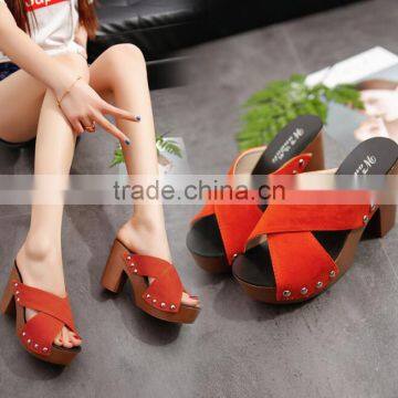 Zm50244b Summer New Style Lady Shoe Chunky Heels Fashion Sandals Women photo-4