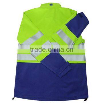 High Visibility Roadway Safety Reflective Softshell Jacket for Special Use photo-3