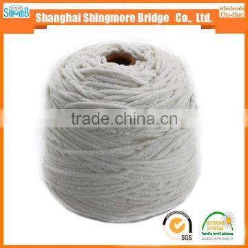 Online shopping knitted yarns china supplier cheapest price wholesale oeko tex polyester velvet chenille yarn for knitting scarf