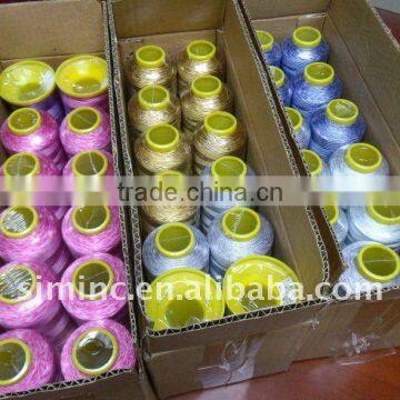 5000m/cone stock variegated color for viscose rayon embroidery thread + free shipping