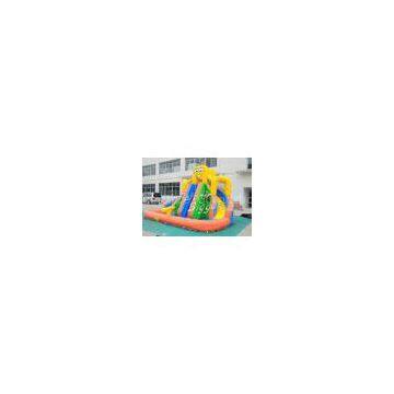 Residential Backyard Inflatable Water Slide Curved Brazil , Party Inflatable Rentals