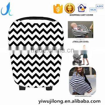 Organic Cotton Breathable Nursing Scarf Cover Up for Breastfeeding and Baby Car Seat Cover