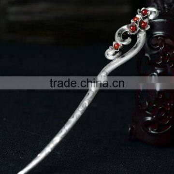 Silver Unique Origanal Hair Fork Hairpin Hairstick Hair Pin Stick Picks Pin Accessories