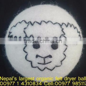 Big selling artwork organic soft felted dryer ball/Nepal hand made felted dryer balls