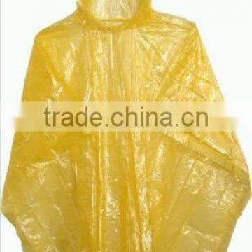 Poly Yellow cheap raincoat poncho manufacture