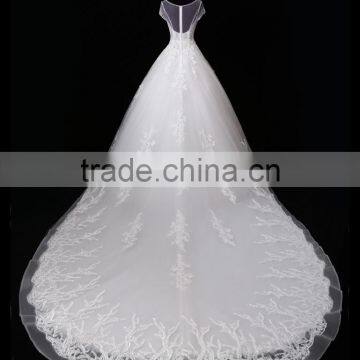 2017 Sexy Shoulder Belt Lace Mermaid Color Wedding Dress Bridal for Bride Scoop Neckline Bridal Dress F10601 photo-2