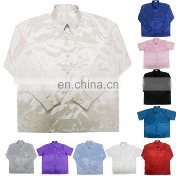 Lofbaz Men Casual Camp Work Everyday Button Down Plain Long / Short Sleeve Shirts