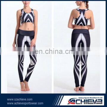 custom white yoga pants / yoga apparel wholesale