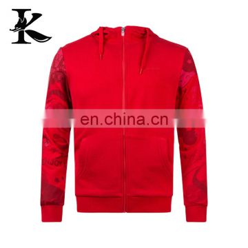 Custom high quality mens printed sports hoodies