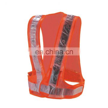 LED safety Vest ,with Hi-Vis Reflective PVC Tape and LED light inner