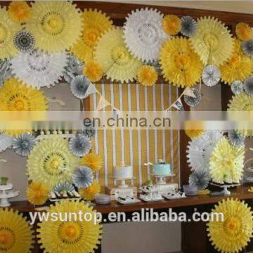 Beautiful Hollowed-out Paper Fan Flower Party Decoration