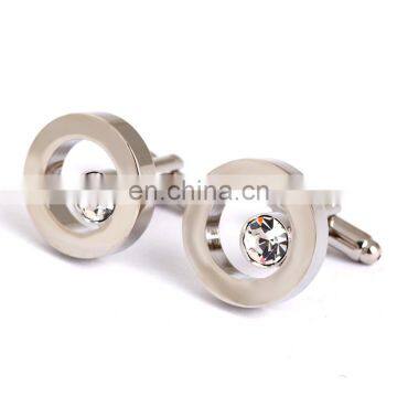 Fashion style sliver crystal wedding cufflinks